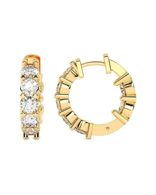 Lab Grown Diamonds Metallic 14K 3.00 Ct. Tw. Lab-Grown Diamond Earrings