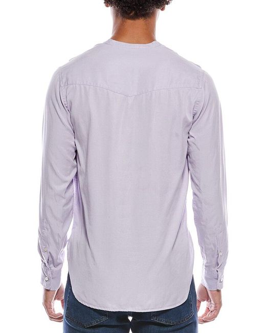 Officine Generale Purple Officine Generale Gaspard Pigment-dyed Shirt for men