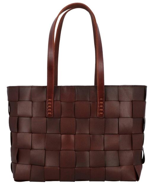 Dragon Diffusion Brown Japan Leather Tote