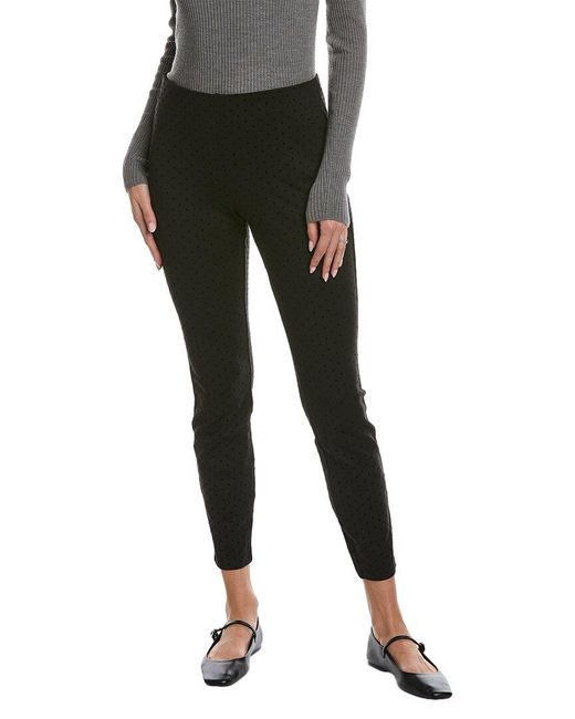 Nanette Lepore Black Jenny Dot Flocked Ponte Pant
