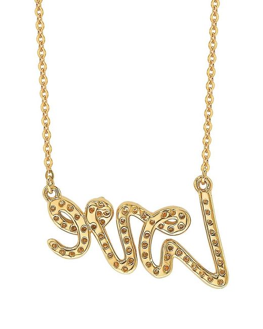 Suzy Levian Metallic 14k 0.30 Ct. Tw. Diamond Love Necklace