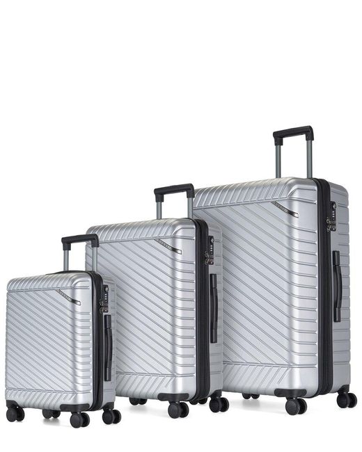 Bugatti Gray Oslo 3pc Luggage Set