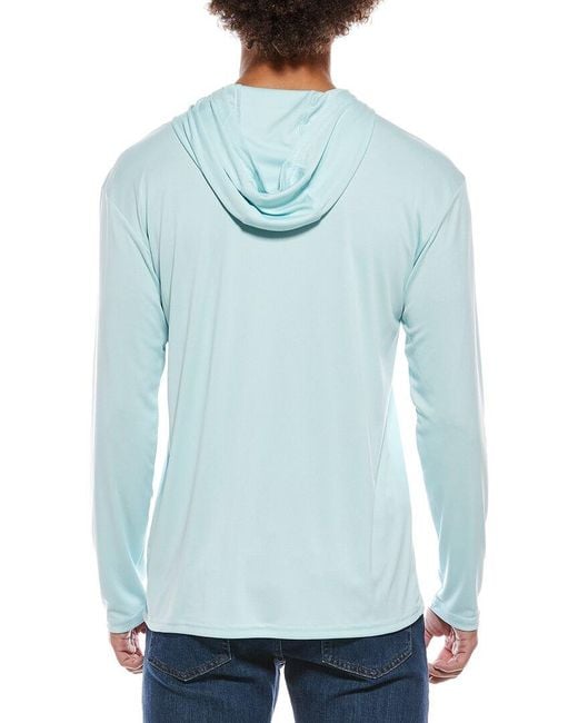 COSTA APPAREL Blue Technical Hoodie for men