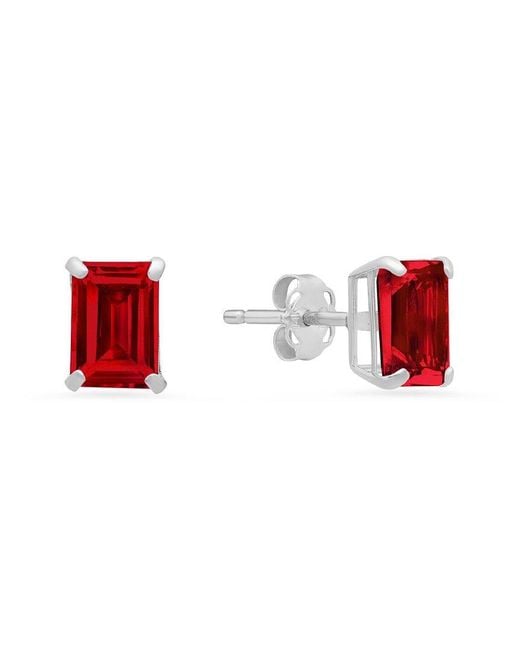 MaxColor Red 14k 2.10 Ct. Tw. Lab-grown Ruby Studs