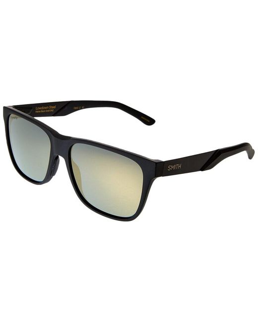 Smith Black Lowdown Steel 56mm Polarized Sunglasses for men