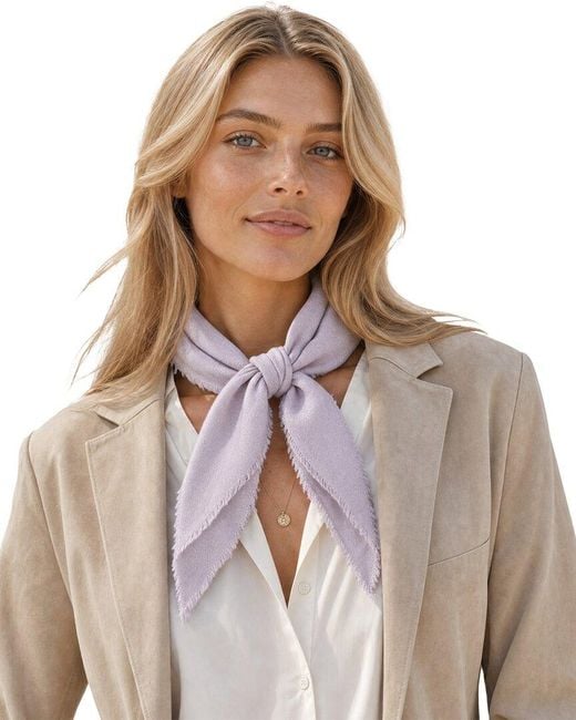 Blue Pacific Brown Solid Cashmere-Blend Neckerchief