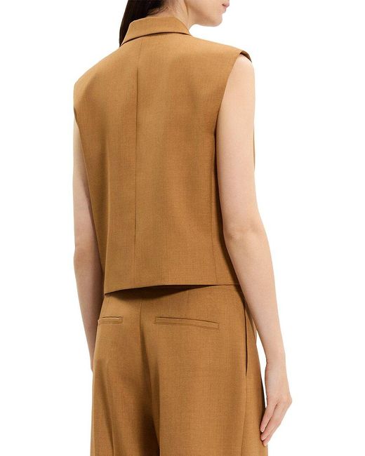 Theory Brown Peak Vest