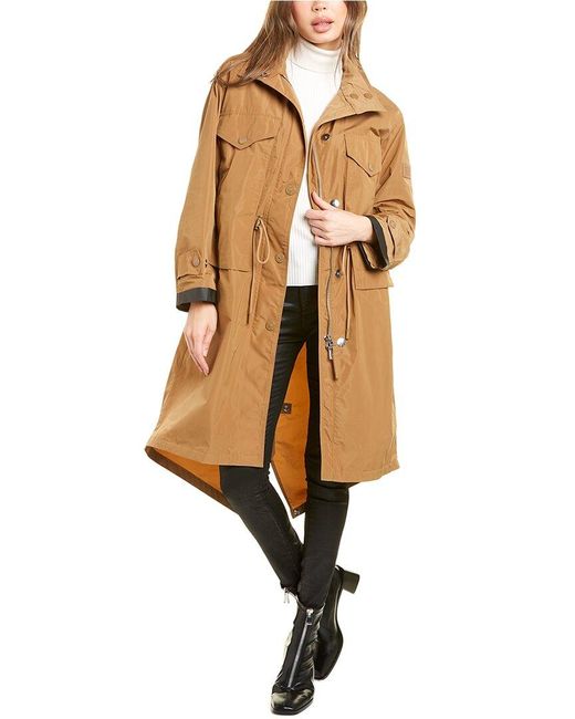 Burberry Detachable Hood Parka in Brown | Lyst