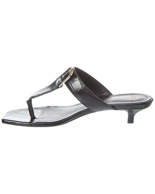 Totême White Croc-embossed Leather Sandal