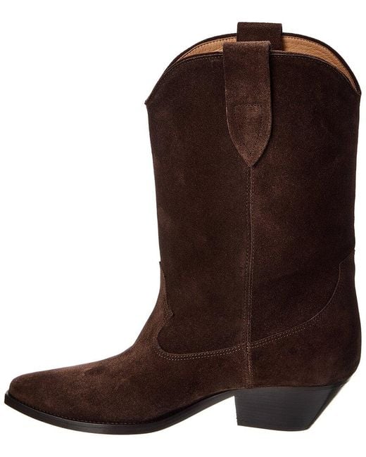 Isabel Marant Brown Duerto Suede Cowboy Boot