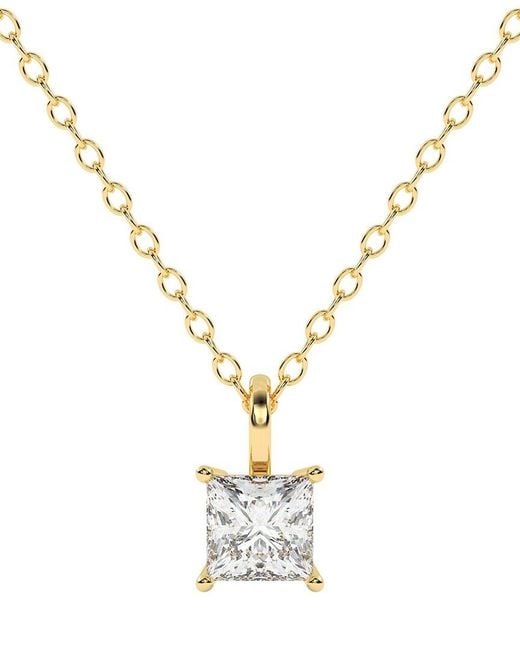 Lab Grown Diamonds Metallic 14k 0.75 Ct. Tw. Lab-grown Diamond Necklace
