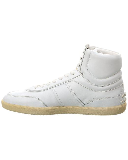 Tod's White Leather High-top Sneaker for men