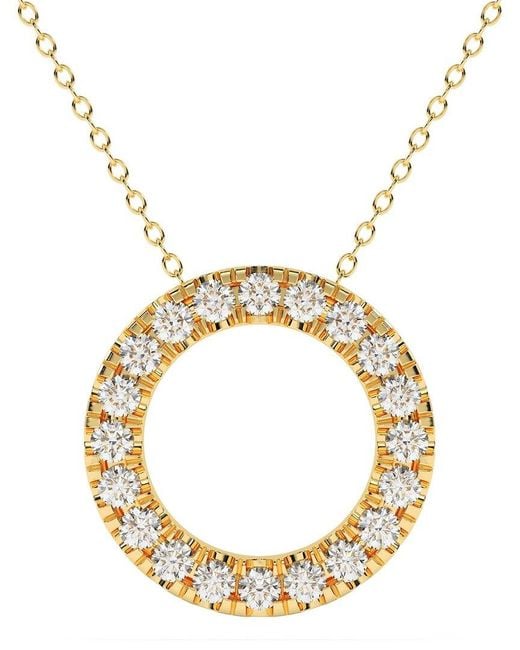 Lab Grown Diamonds Metallic 14k 0.75 Ct. Tw. Lab-grown Diamond Necklace