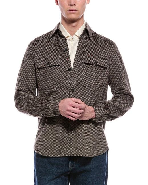 Isaia Gray Cashmere Shirt for men