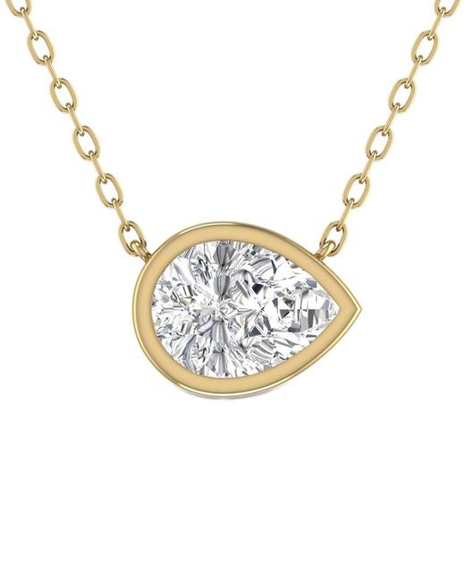 Lab Grown Diamonds Metallic 14k 0.50 Ct. Tw. Lab Grown Diamond Necklace
