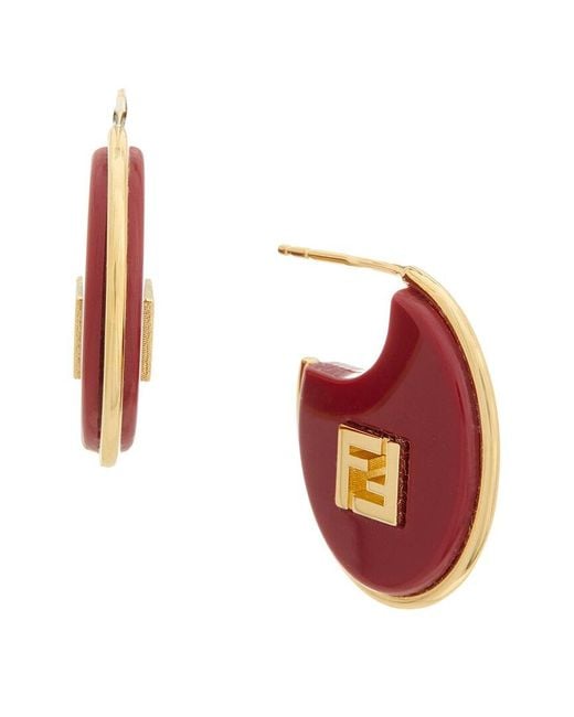 Fendi White Forever Earrings