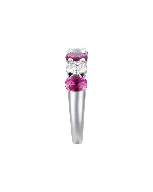 Gregg Ruth Pink 14K 2.87 Ct. Tw. Diamond & Ruby Band