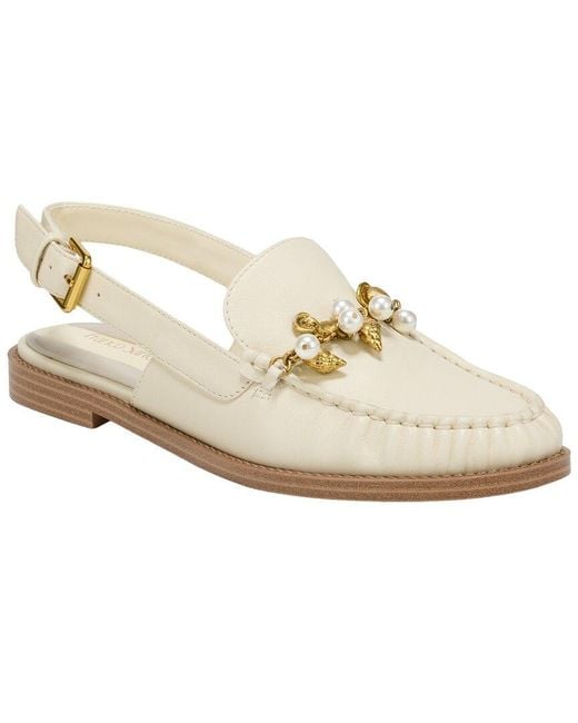 Franco Sarto White L-Sully2 Leather Slingback