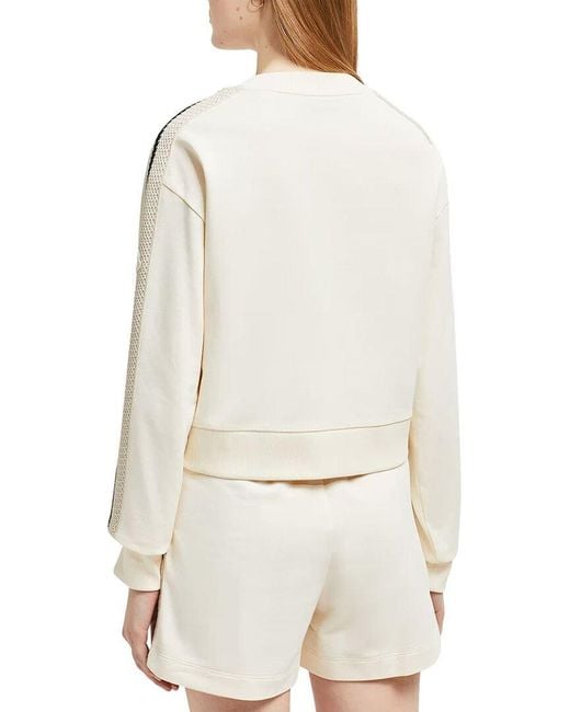 Moncler White Crochet Accent Sweatshirt