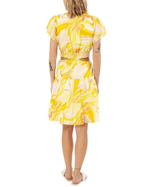 Hale Bob Yellow Mini Dress
