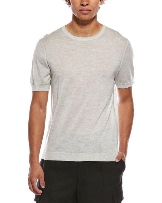 Rag & Bone Gray Aulton Knit Wool-Blend T-Shirt for men