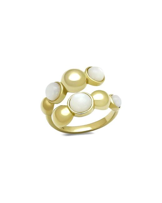 Alamode Jewelry Metallic Plated Stainless Steel Ring