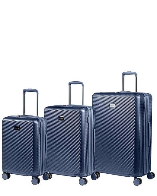 CHAMPS Blue Iconic Ii 3pc Expandable Luggage Set