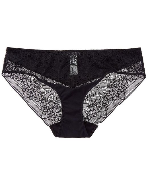 Hanro Black Holly Lace High-Cut Brief