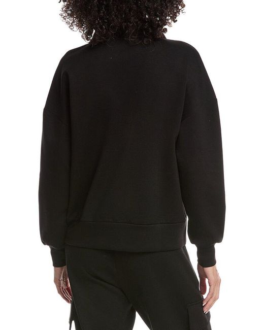 Ariella Black Scuba 1/4-Zip Pullover