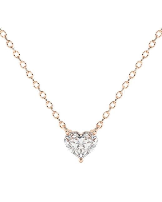 Lab Grown Diamonds Metallic 14K 1.00 Ct. Tw. Lab-Grown Diamond Necklace