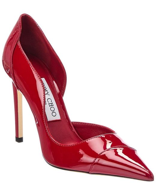 Jimmy Choo Red Brigitte 100 Patent Pump