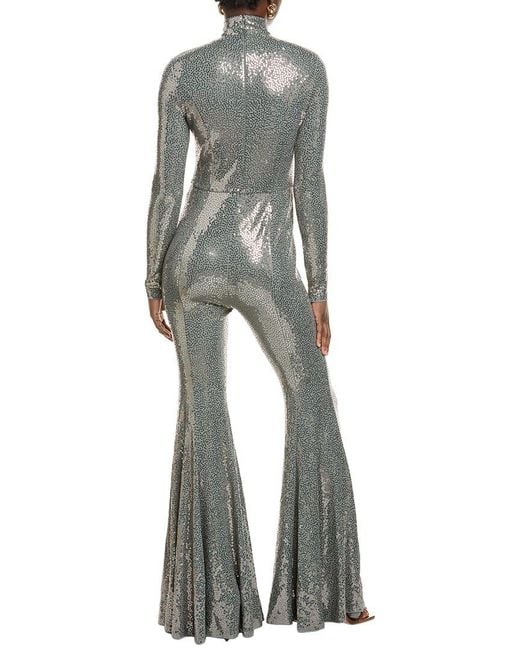 Michael Kors Gray Collection Sequin Mock Neck Jumpsuit