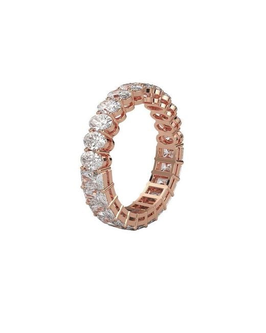 Lab Grown Diamonds White 14K Rose 4.00 Ct. Tw. Lab-Grown Diamond Ring