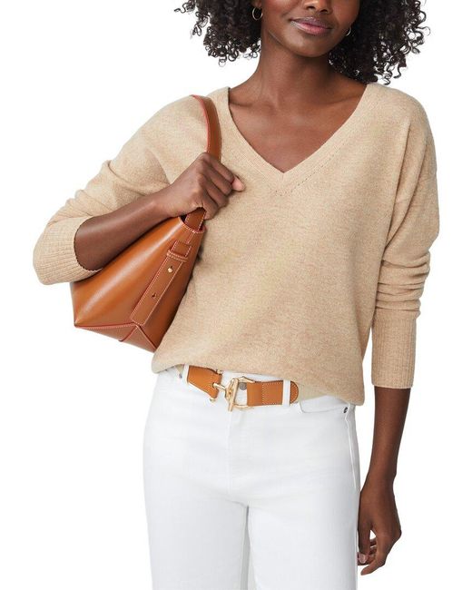 J.McLaughlin White Glynn Cashmere Sweater