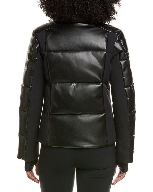 Bogner Black Ilana Leather Down Coat