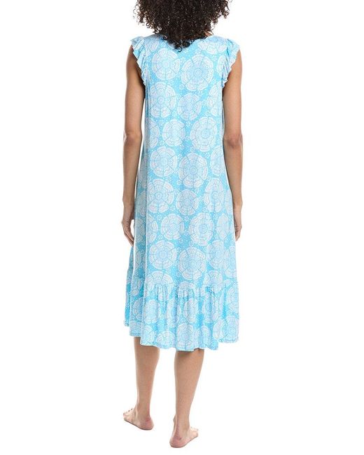 Ellen Tracy Blue Midi Gown