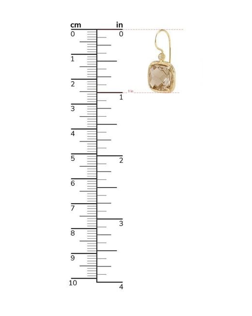 Reiss Metallic Color Collection 14K 3.79 Ct. Tw. Diamond & Smokey Topaz Earrings