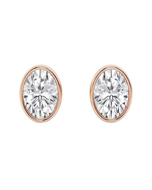 Lab Grown Diamonds Metallic 14K Rose 2.00 Ct. Tw. Lab-Grown Diamond Studs