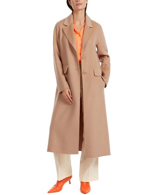 Marc Cain Natural Long Wool Coat