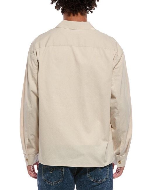 FRAME Natural Frame Double Pocket Overshirt for men