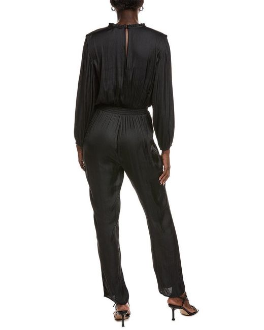 Maje Black Tie Neck Jumpsuit
