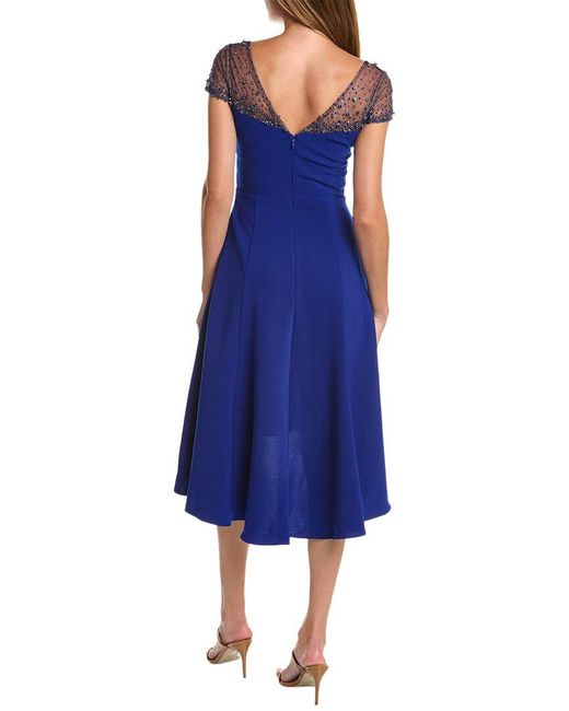 THEIA Blue High-low Cocktail Dress