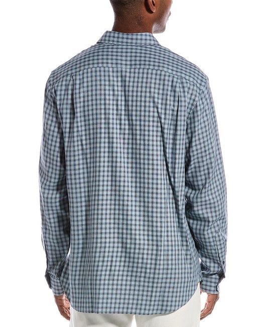 Vince Blue Fairview Shadow Plaid Shirt for men