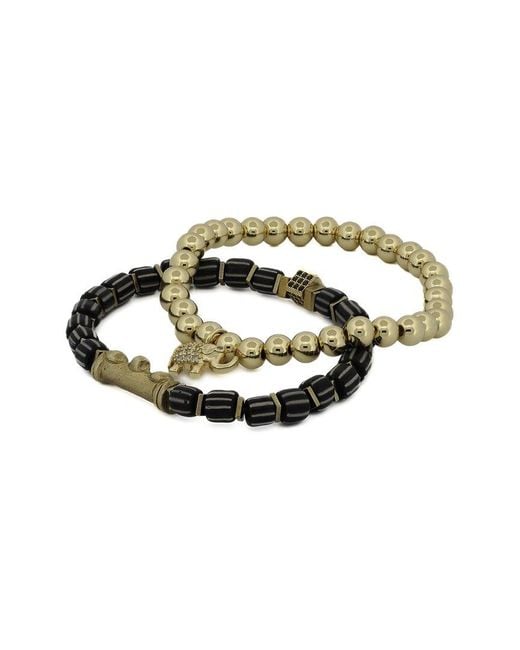 Ebru Jewelry Multicolor One Of A Kind Plated Beaded Bracelet