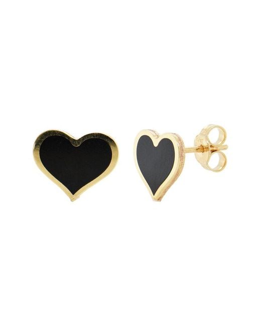 Sabrina Designs Multicolor 14k Onyx Heart Studs