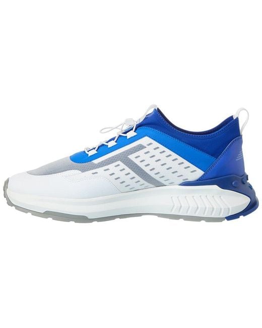 Tod's Blue Mesh & Leather Sneaker for men