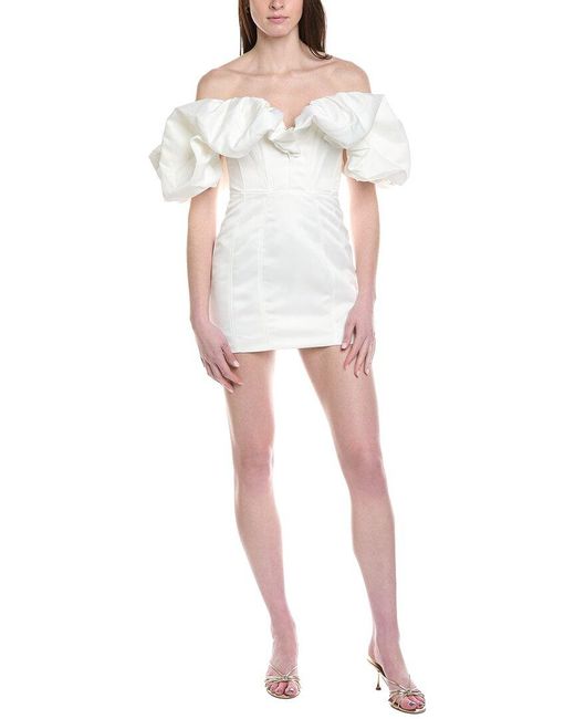 Line & Dot White Goldie Mini Dress