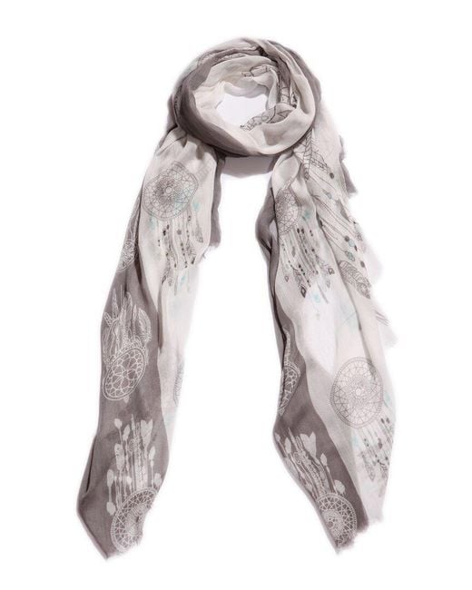 Blue Pacific White Dream Catcher Scarf