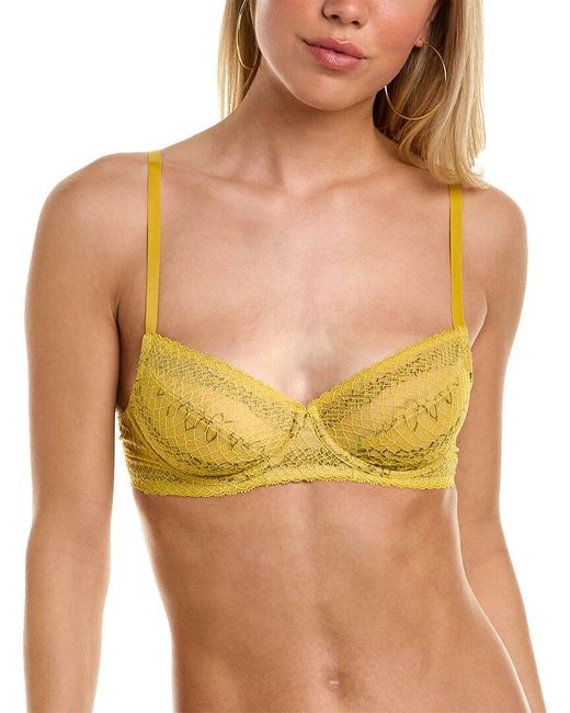 Hanro Yellow Lace Underwire Bra