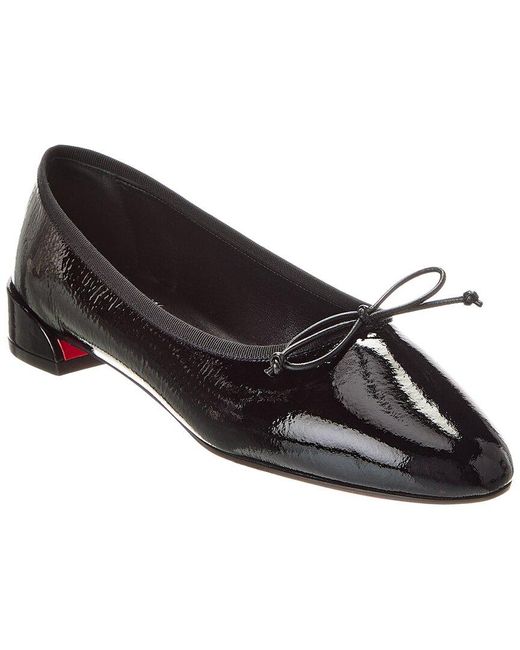 Christian Louboutin Black Sweetie Jane Patent Ballerina Flat